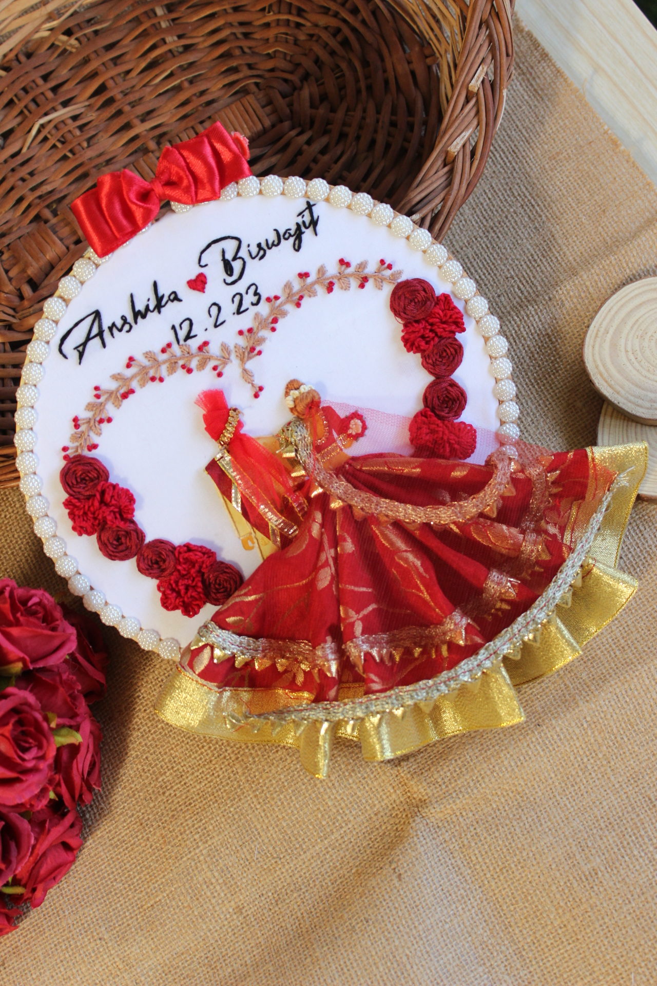 Metal And Pearl Pink Yellow,Golden and White Golden Ring Ceremony Tray,  Size/Dimension: 80 X 50 X 8 Inch at Rs 2500 in Pune